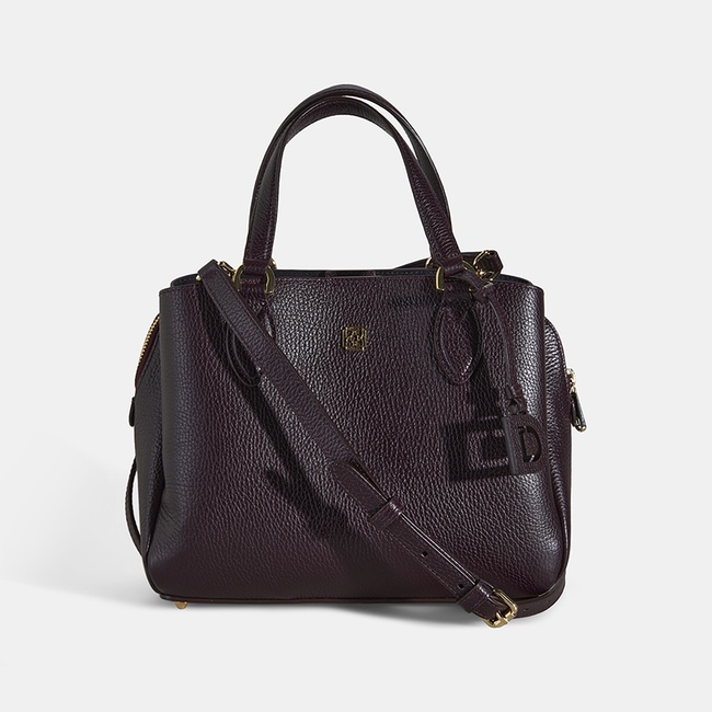  Kadın Bordo D Logolu Deri El Çantası