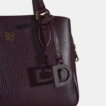  Kadın Bordo D Logolu Deri El Çantası