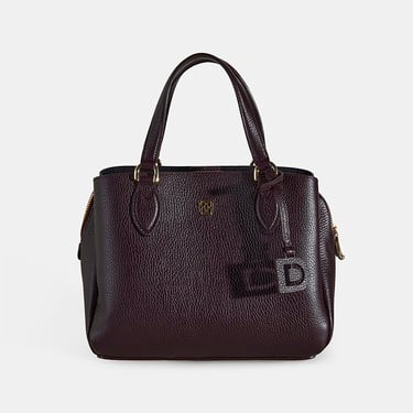  Kadın Bordo D Logolu Deri El Çantası