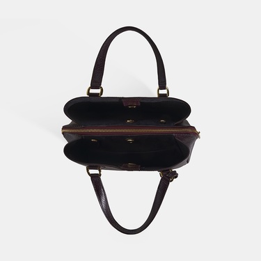  Kadın Bordo D Logolu Deri El Çantası