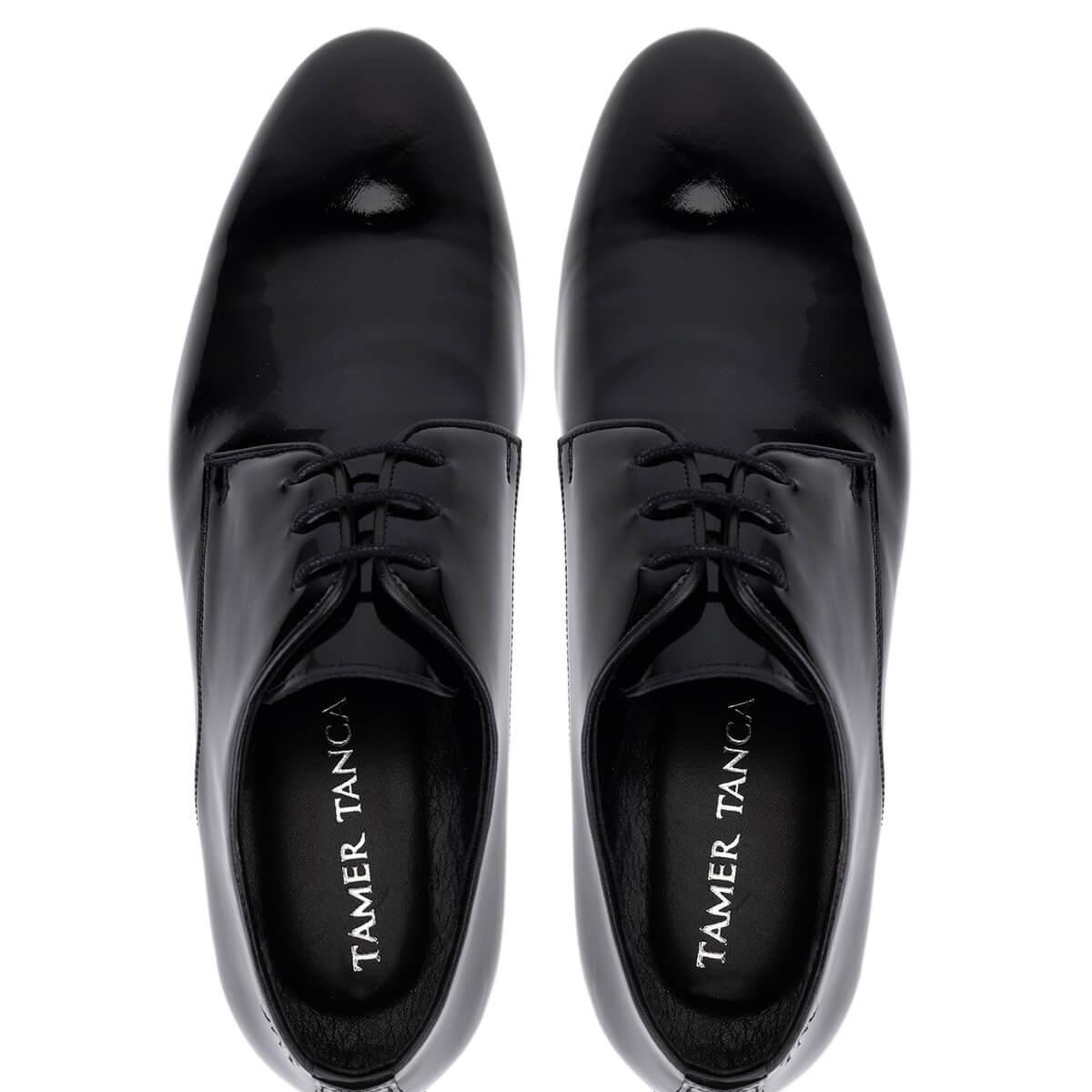 Tamer Tanca Erkek Hakiki Deri Siyah Rugan Klasik Ayakkabı