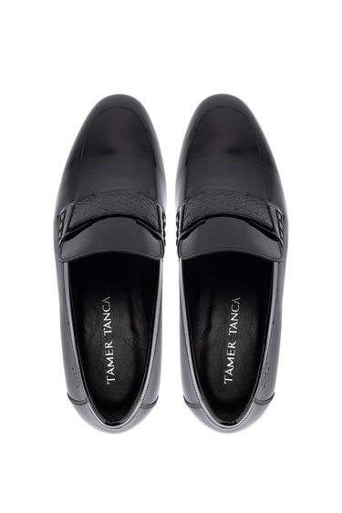  Tamer Tanca Erkek Hakiki Deri Siyah Rugan Klasik Ayakkabı