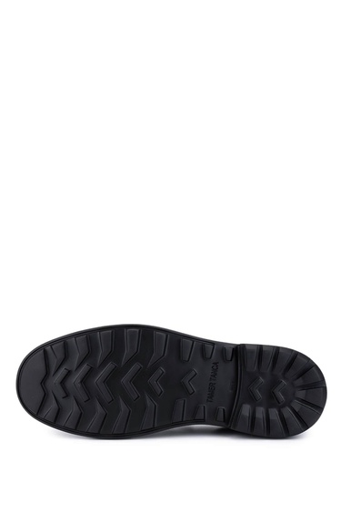  Tamer Tanca Erkek Hakiki Deri Siyah Süet Loafer Ayakkabı