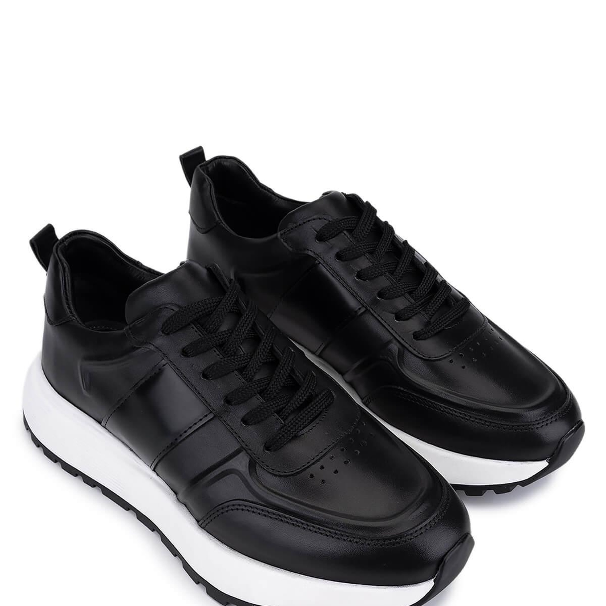 Tamer Tanca Erkek Hakiki Deri Siyah Sneakers & Spor Ayakkabı