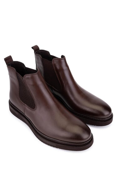  Tamer Tanca Erkek Hakiki Deri Kahverengi Casual Bot