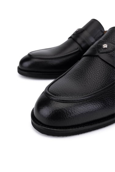  Tamer Tanca Erkek Hakiki Deri Siyah Klasik Ayakkabı