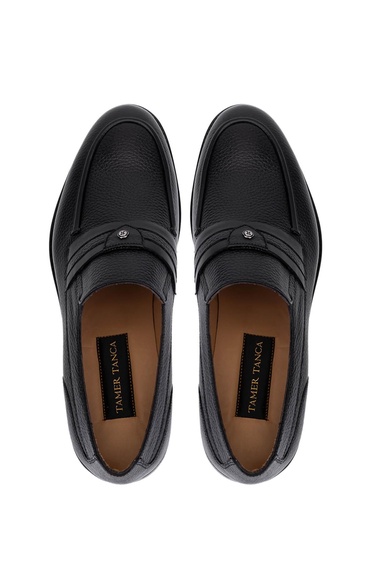  Tamer Tanca Erkek Hakiki Deri Siyah Klasik Ayakkabı