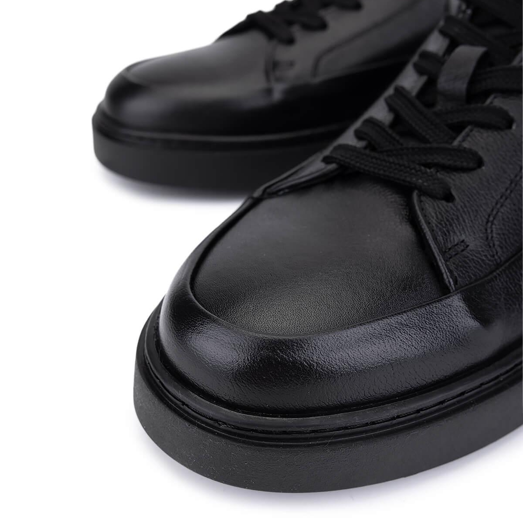 Tamer Tanca Erkek Hakiki Deri Siyah Casual Ayakkabı