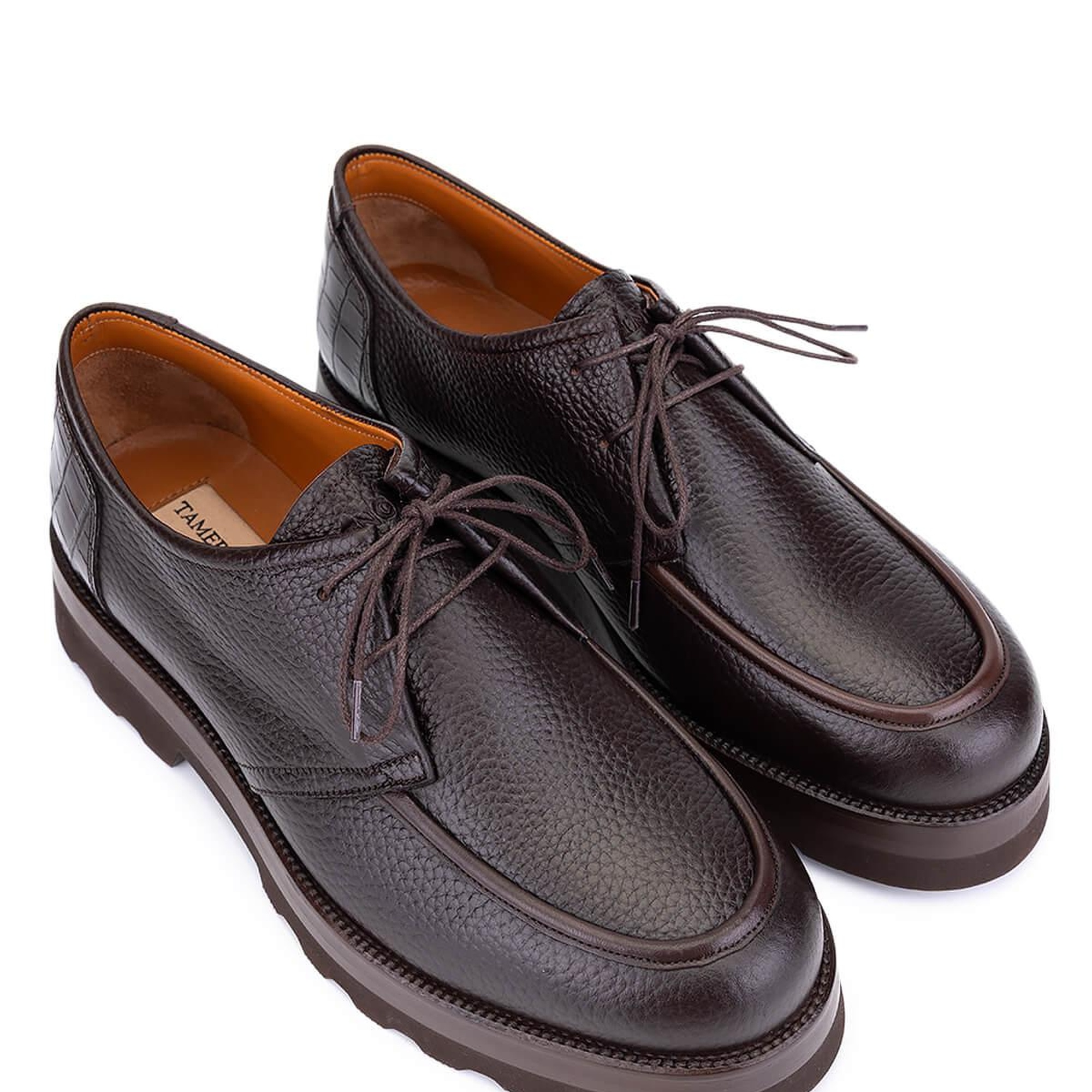 Tamer Tanca Erkek Hakiki Deri Kahverengi Casual Ayakkabı