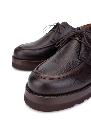  Tamer Tanca Erkek Hakiki Deri Kahverengi Casual Ayakkabı