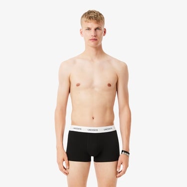  Lacoste Erkek 3'lü Siyah Boxer