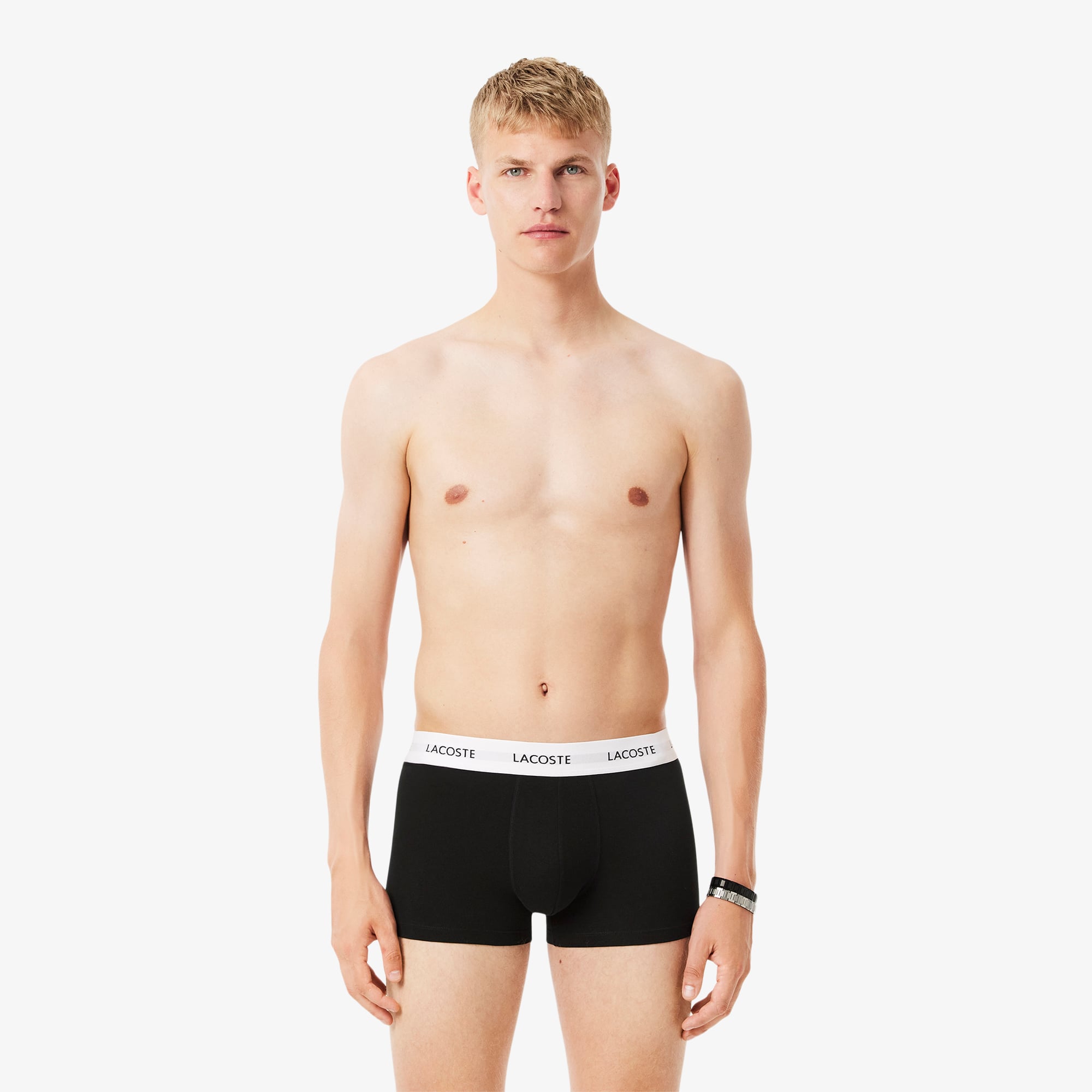  Lacoste Erkek 3'lü Siyah Boxer