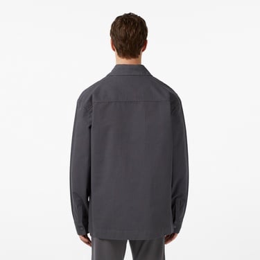  Lacoste Erkek Relaxed Fit Fermuarlı Koyu Gri Dış Gömlek