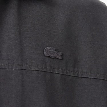  Lacoste Erkek Relaxed Fit Fermuarlı Koyu Gri Dış Gömlek