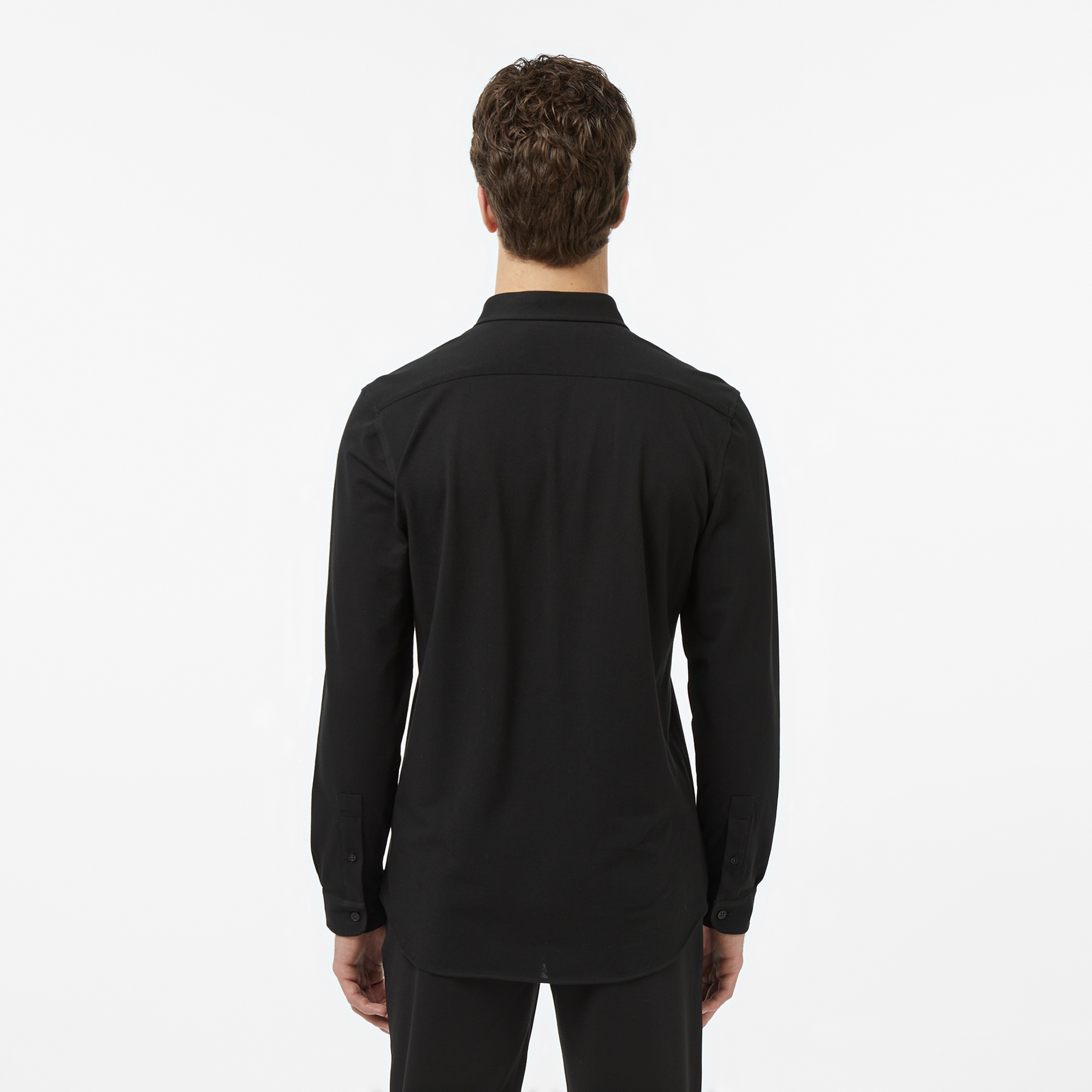 Lacoste Erkek Slim Fit Düğmeli Yaka Siyah Gömlek