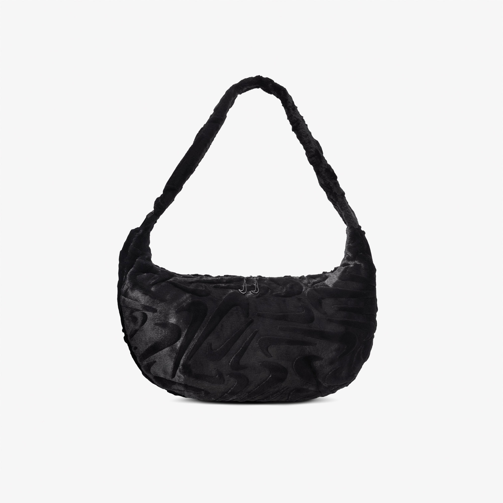  Nike Sportswear Suni Kürklü Slouchy Kadın Siyah El Çantası