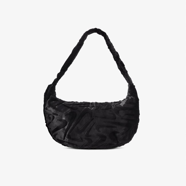  Nike Sportswear Suni Kürklü Slouchy Kadın Siyah El Çantası
