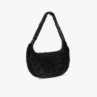  Nike Sportswear Suni Kürklü Slouchy Kadın Siyah El Çantası