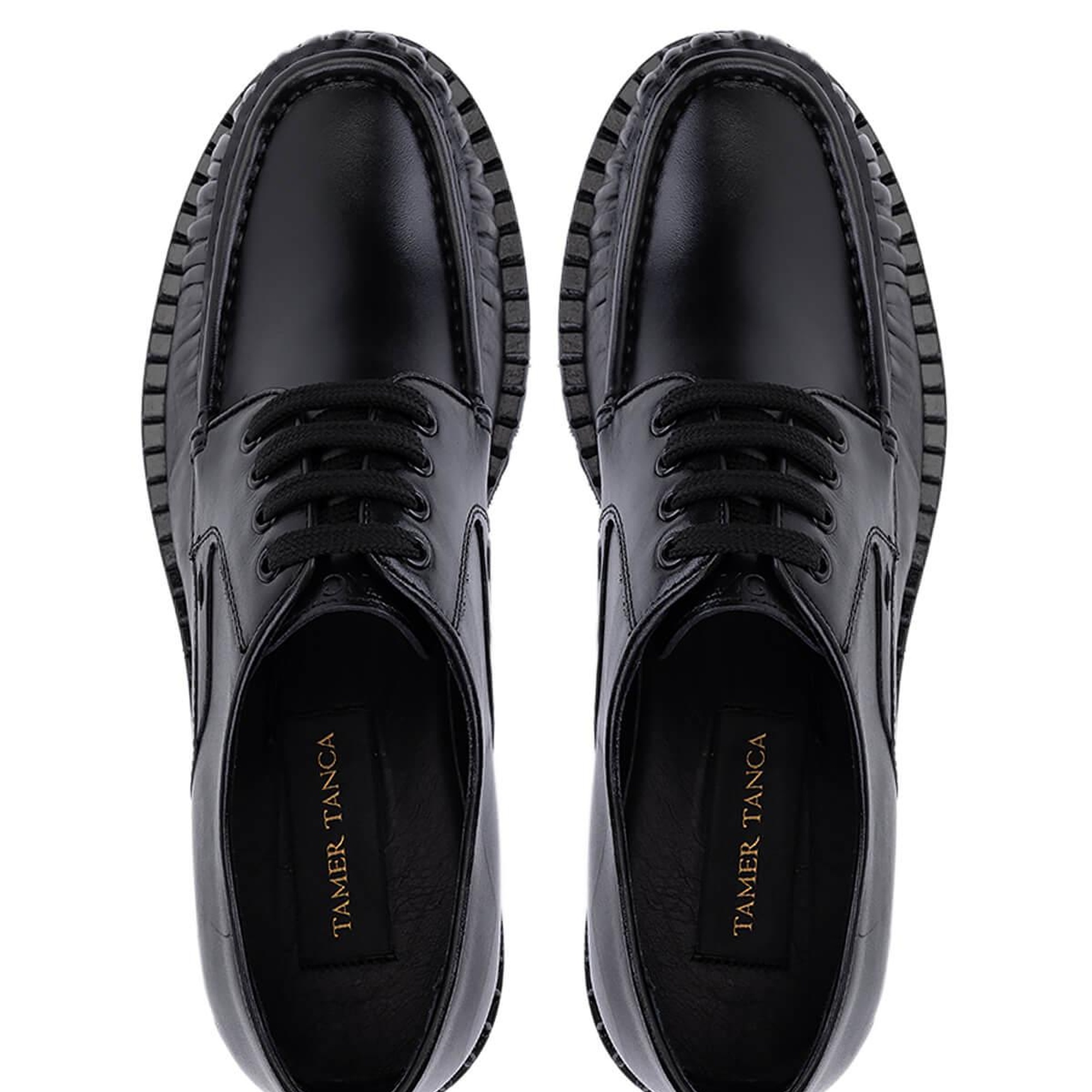 Tamer Tanca Erkek Hakiki Deri Siyah Casual Ayakkabı