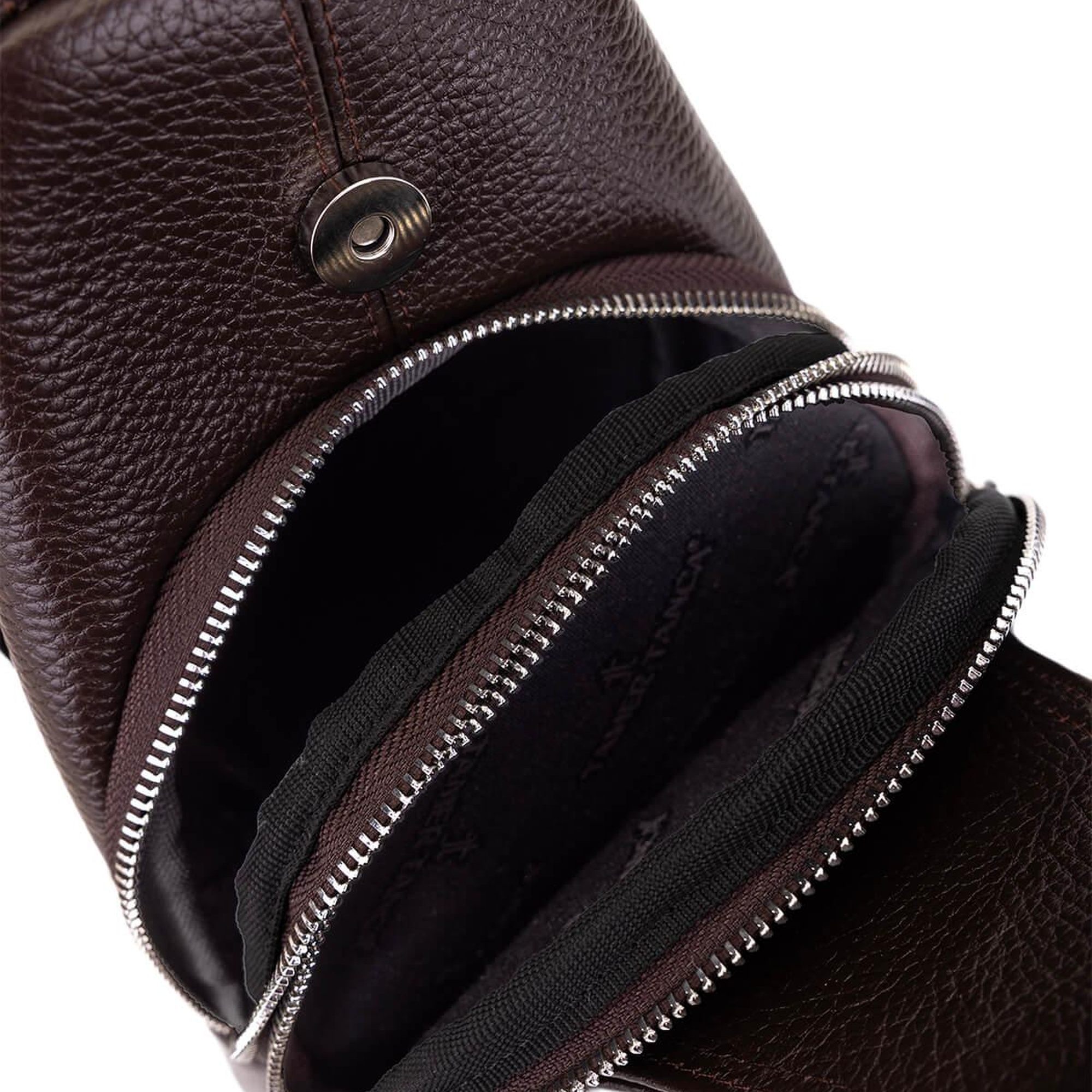 Tamer Tanca Erkek Hakiki Deri Kahverengi Body Bag Çanta