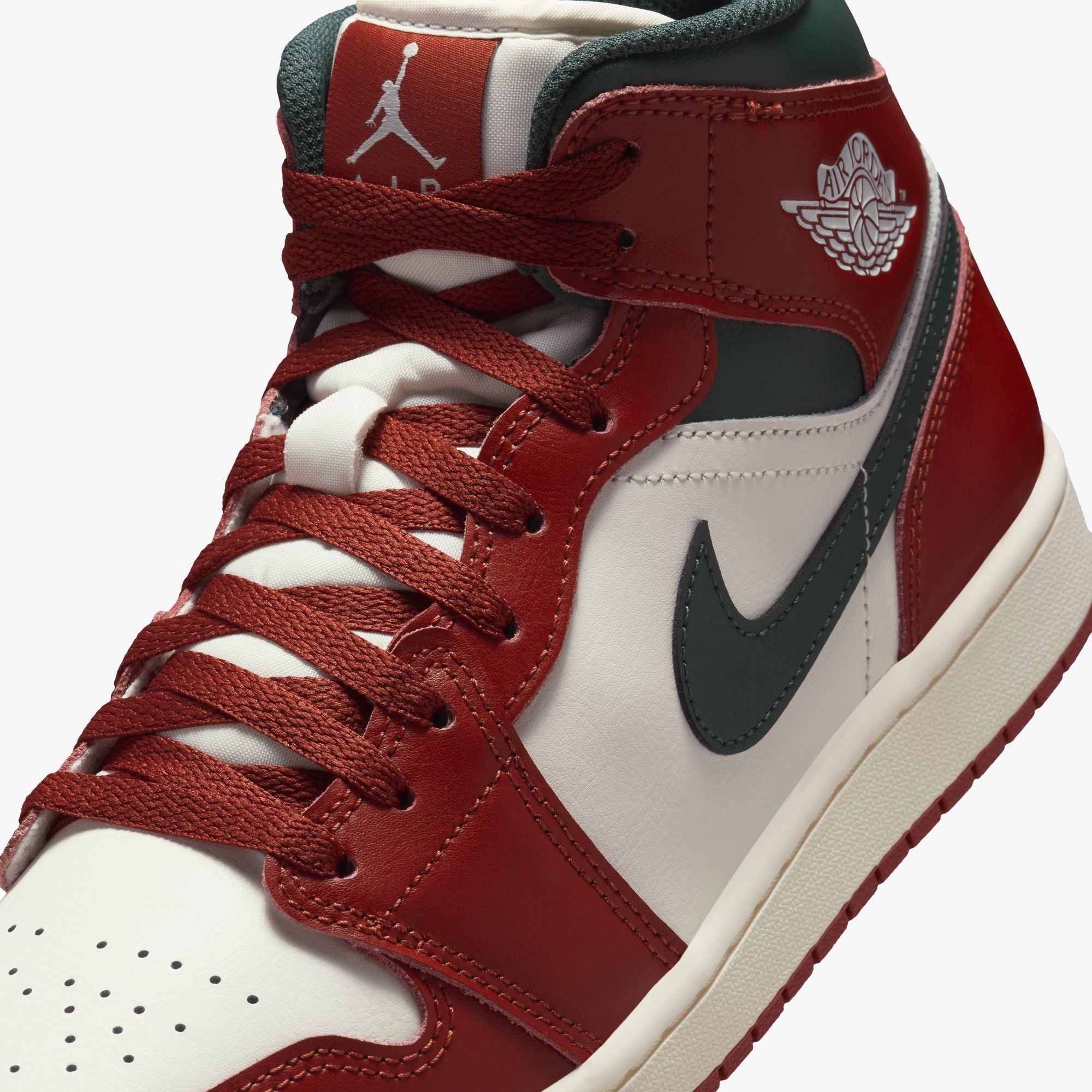 Jordan Air 1 Mid Erkek Kırmızı Spor Ayakkabı