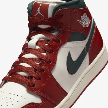  Jordan Air 1 Mid Erkek Kırmızı Rengi Spor Ayakkabı