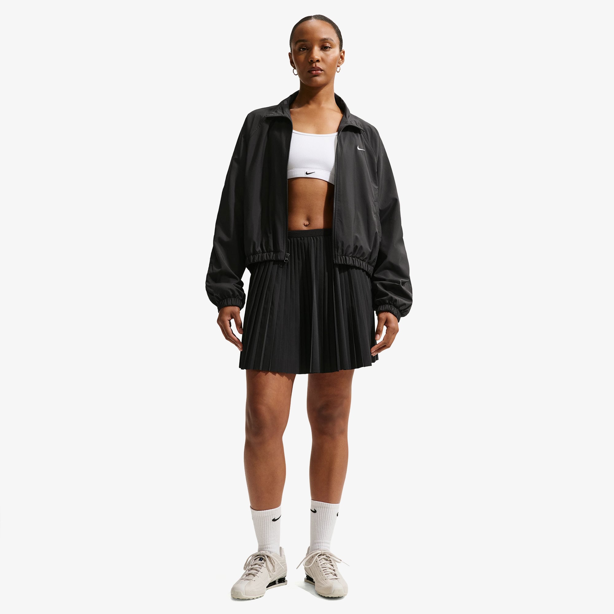 Nike Sportswear Classic Track Kadın Siyah Ceket