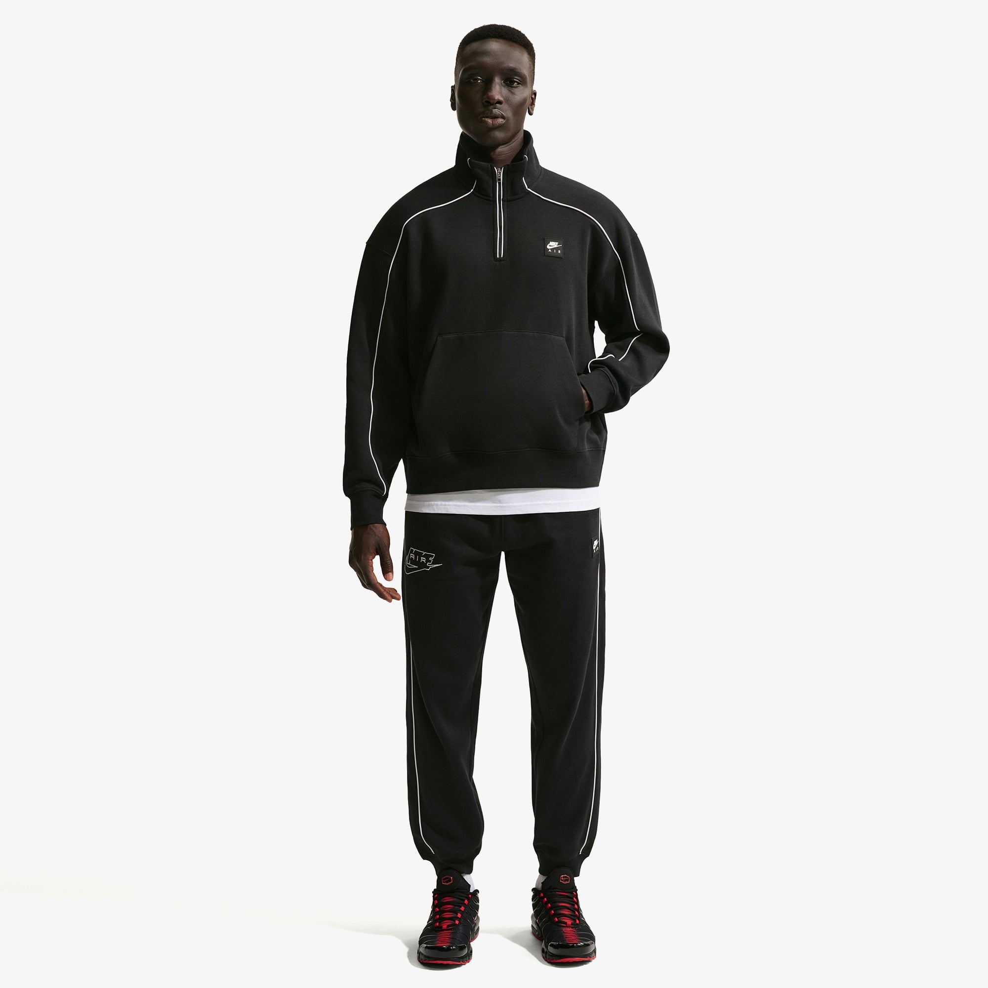 Nike Air Fleece Erkek Siyah Sweatshirt