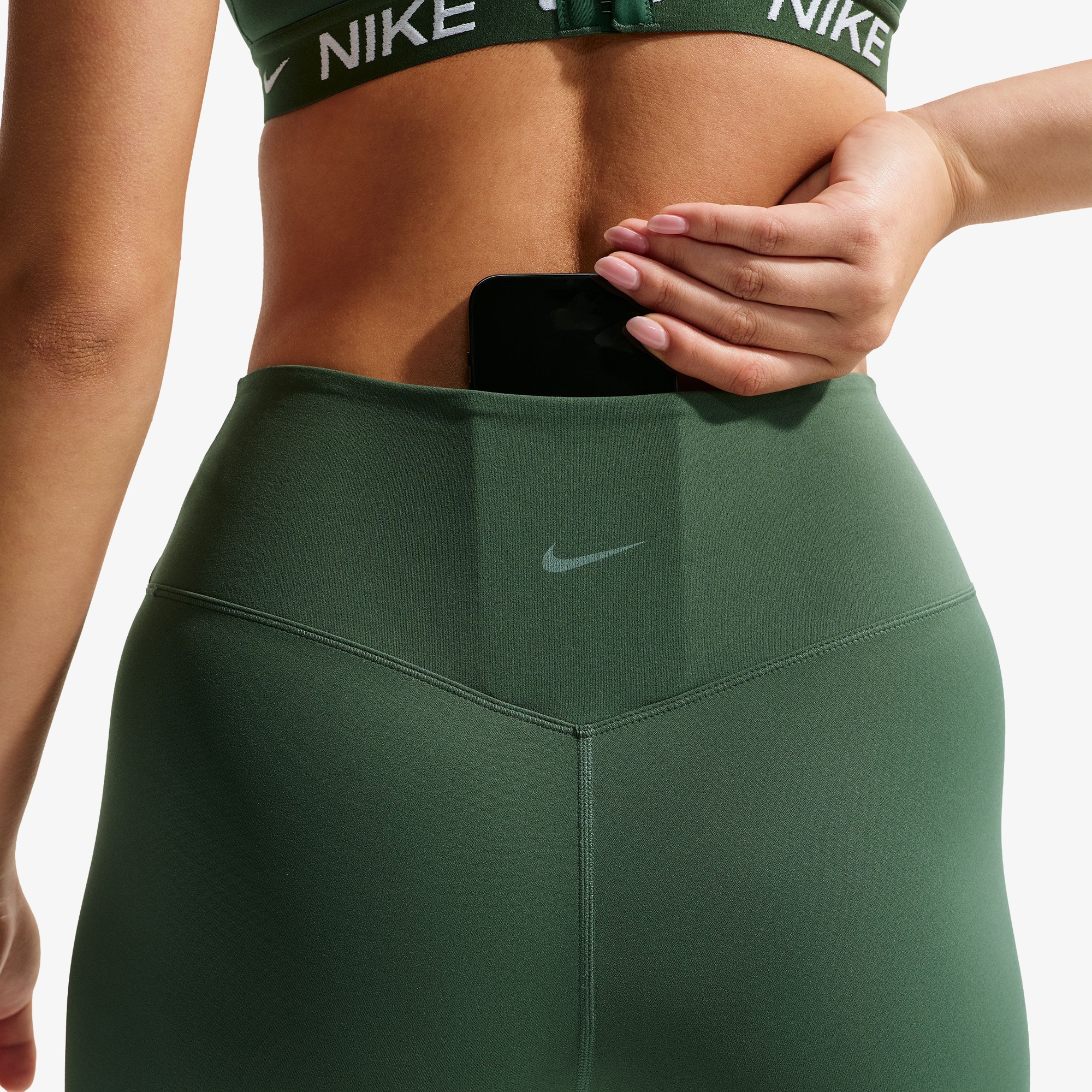 Nike Dri-Fit Zenvy Yüksek Belli Kadın Yeşil Tayt