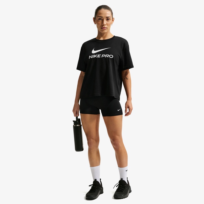  Nike Pro Dri-Fit 365 8 cm Kadın Siyah Kısa Tayt