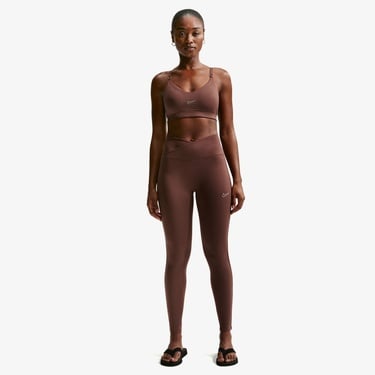  Nike Dri-Fit One Yüksek Belli Kadın Kahverengi Tayt