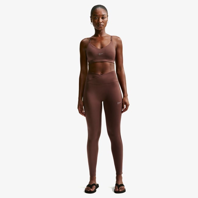 Nike Dri-Fit One Yüksek Belli Kadın Kahverengi Tayt