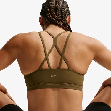  Nike Dri-Fit Zenvy Strappy Kadın Haki Bra