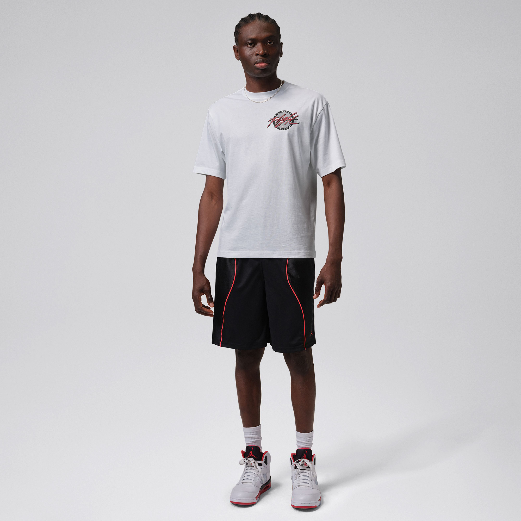 Jordan Flight Crew Erkek Beyaz T-Shirt