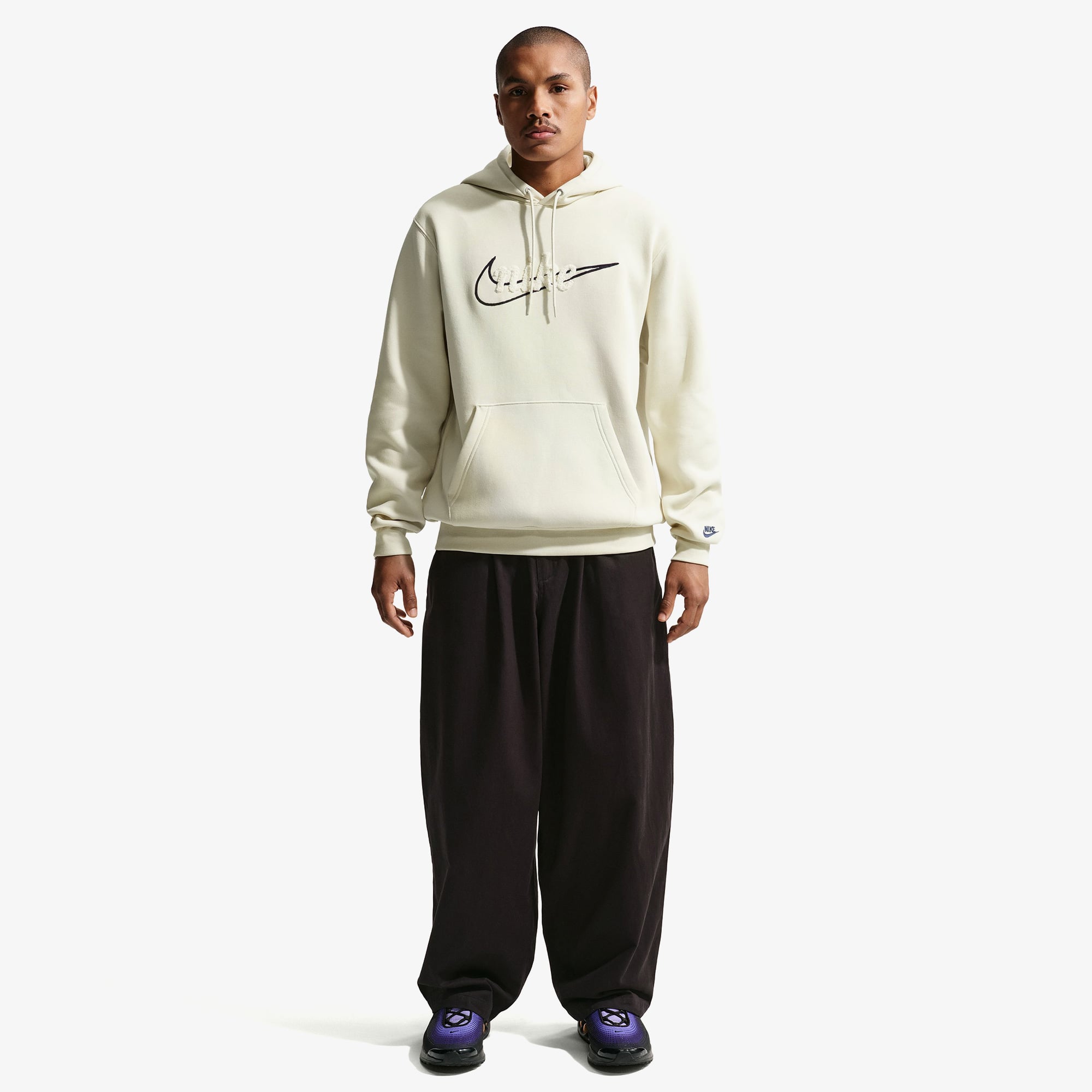  Nike Sportswear Club Erkek Krem Rengi Hoodie