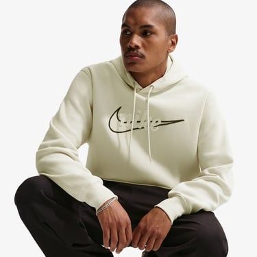  Nike Sportswear Club Erkek Krem Rengi Hoodie