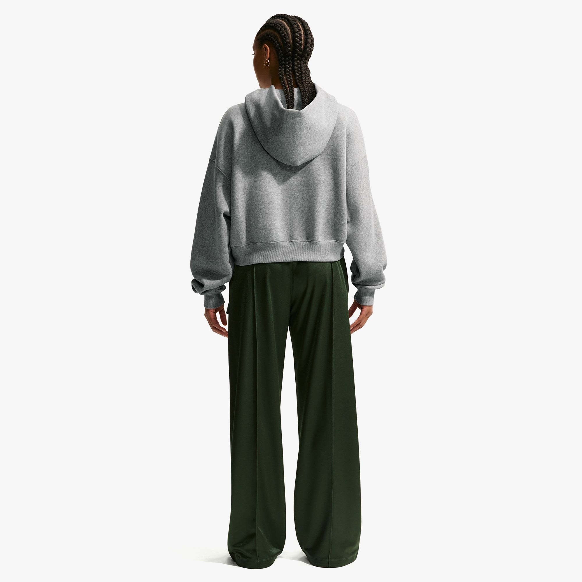 Nike Sportswear Phoenix Fleece Kadın Gri Hoodie