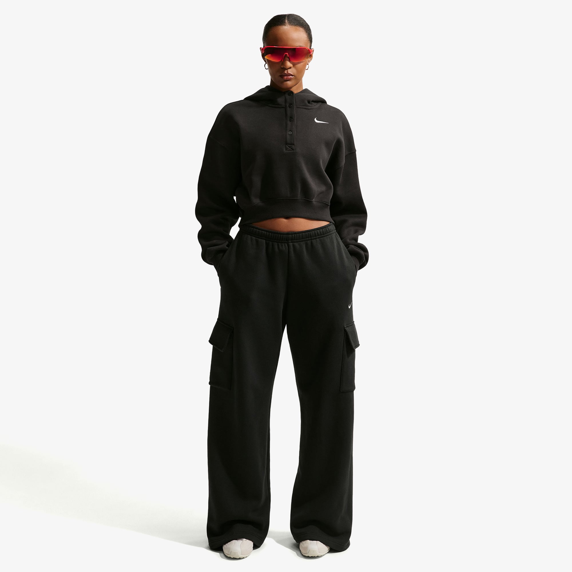 Nike Sportswear Phoenix Fleece Kadın Siyah Hoodie