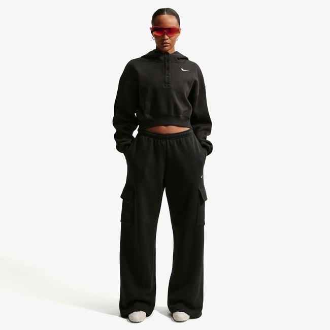  Nike Sportswear Phoenix Fleece Kadın Siyah Hoodie