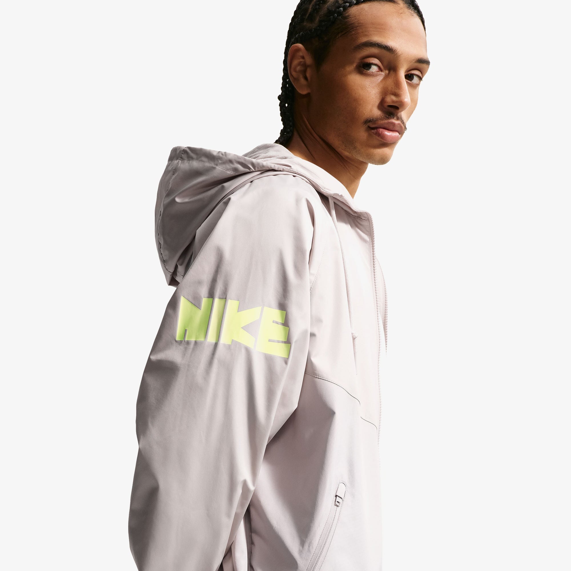 Nike Windrunner Erkek Gri Ceket