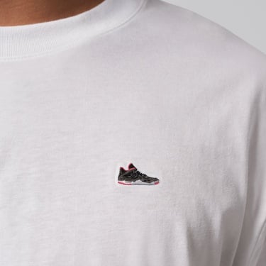  Jordan Sneaker Patch Erkek Beyaz T-Shirt