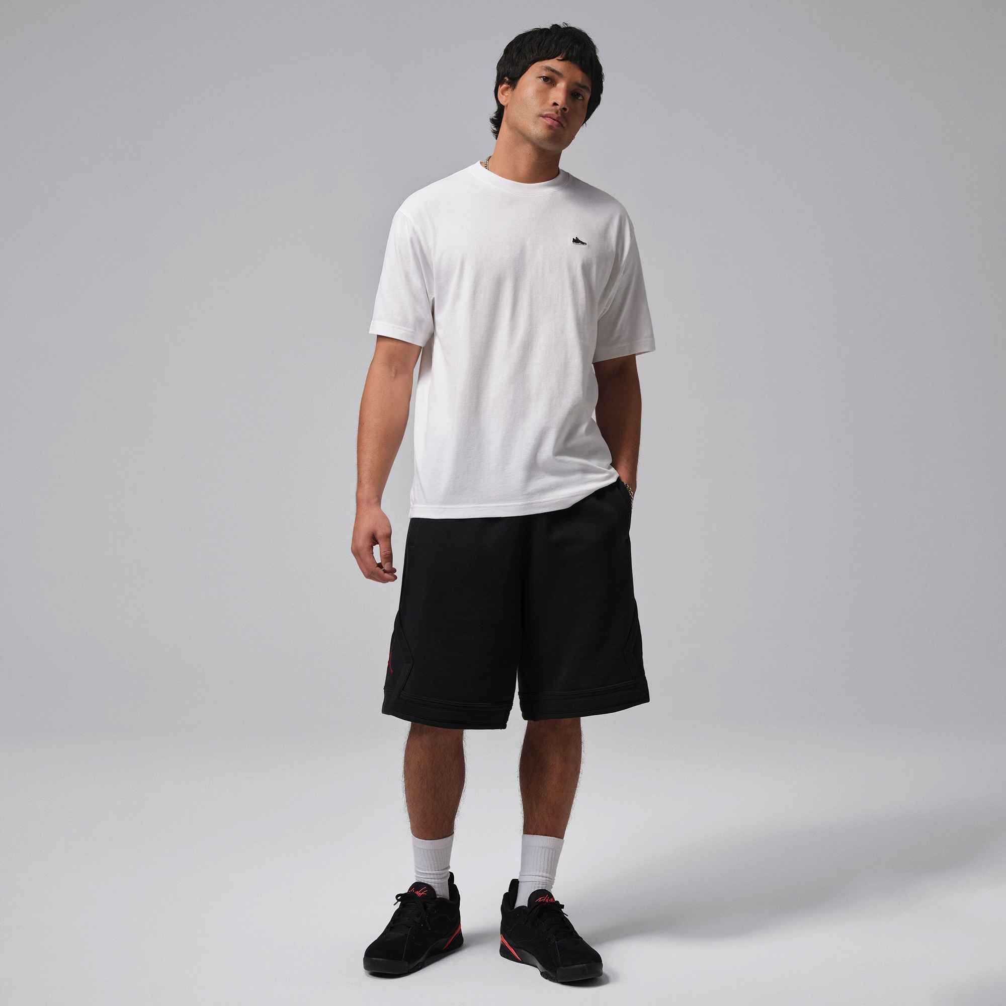 Jordan Sneaker Patch Erkek Beyaz T-Shirt