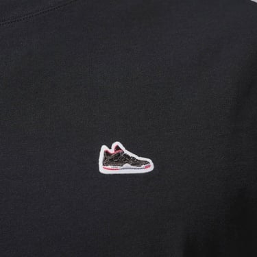  Jordan Sneaker Patch Erkek Siyah T-Shirt