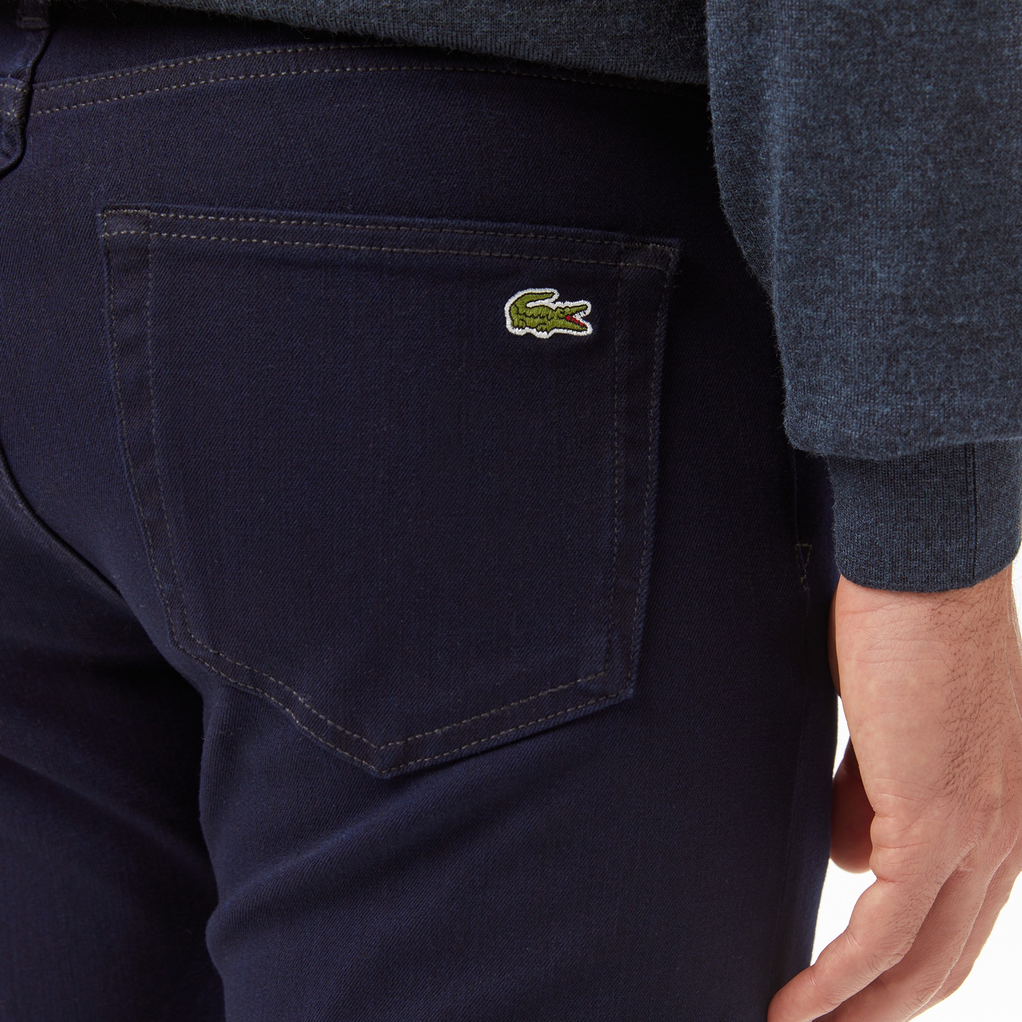 Lacoste Erkek Slim Fit Lacivert Jean Pantolon