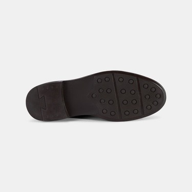  Erkek Kahve Lastik Detaylı Deri Bot