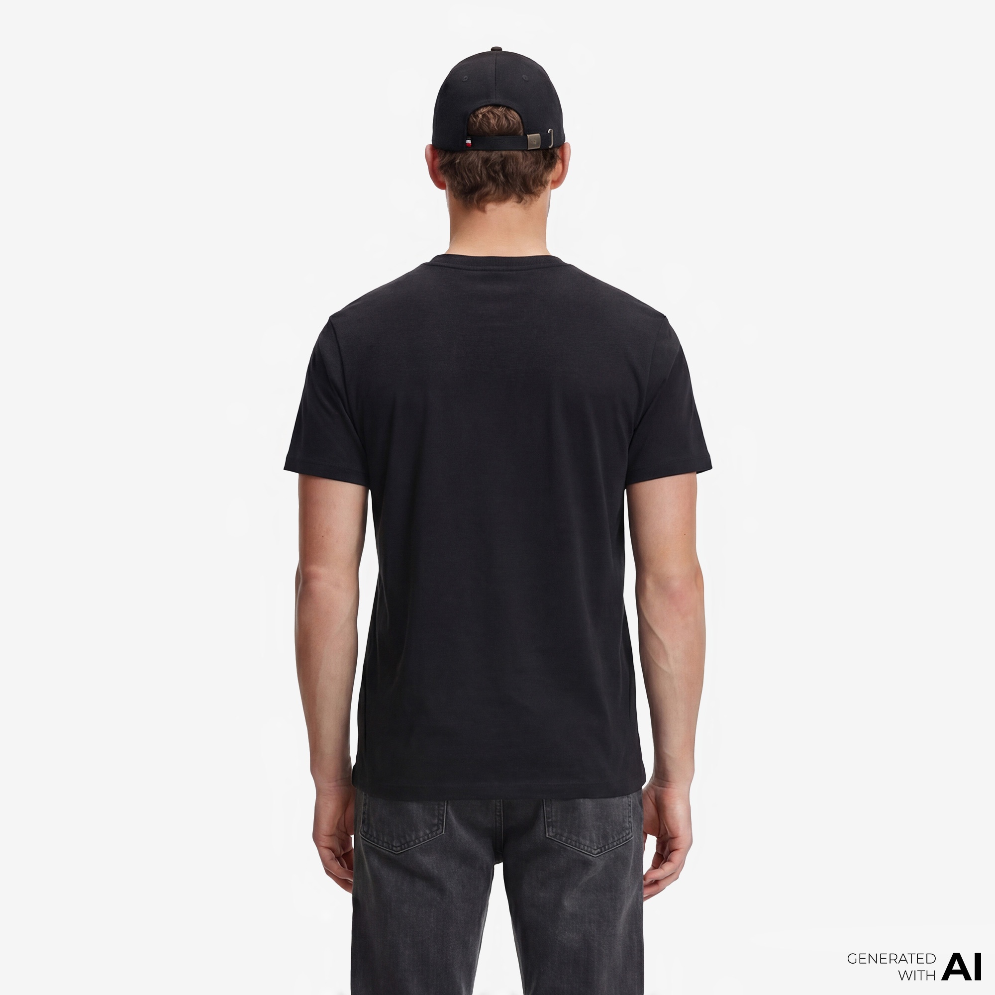 Tommy Hilfiger Flag Erkek Siyah T-Shirt