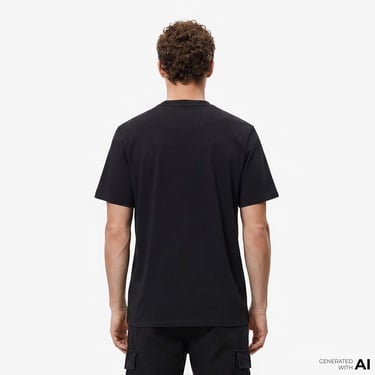  Tommy Hilfiger Flag Bearer Erkek Siyah T-Shirt