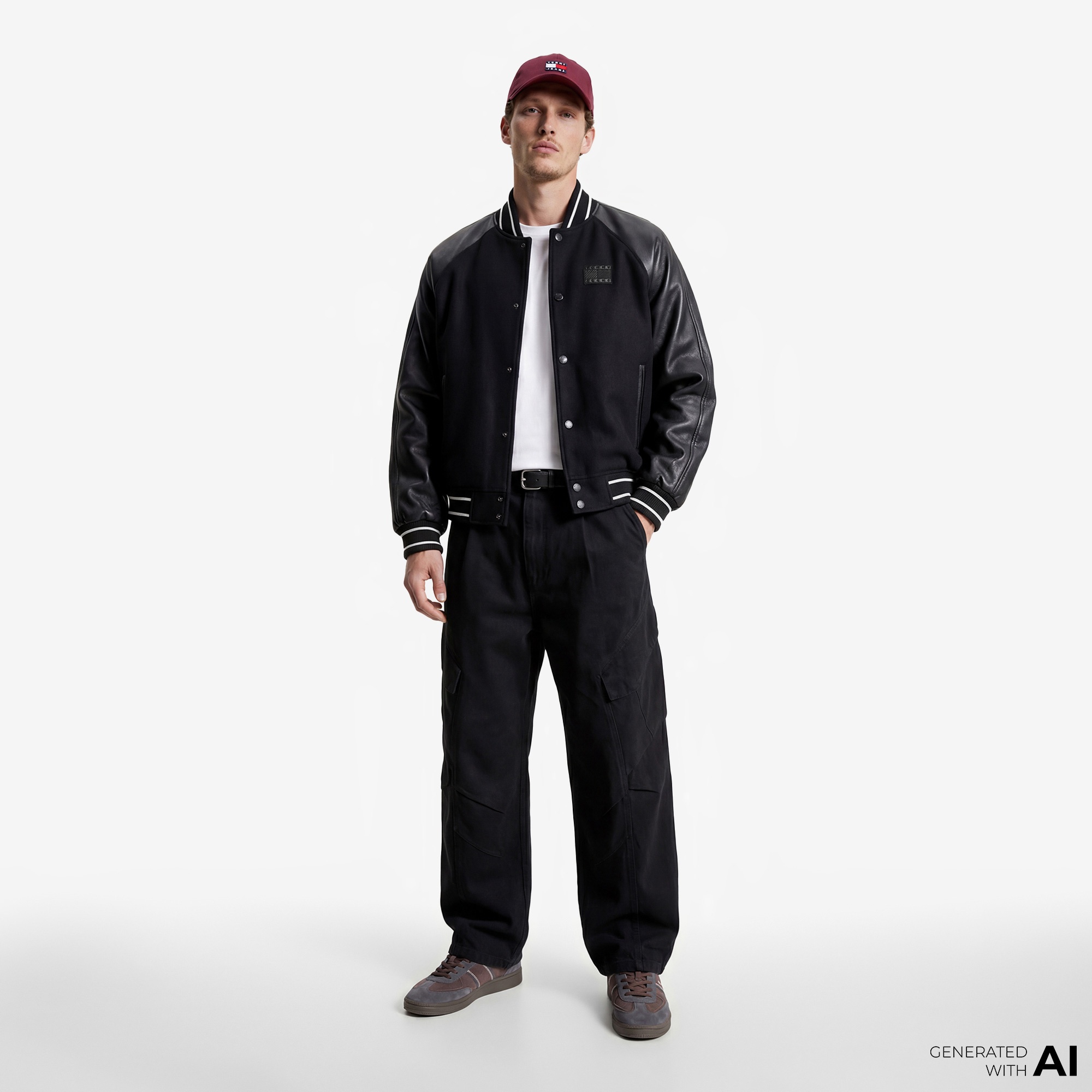 Tommy Hilfiger Varsity Erkek Siyah Ceket