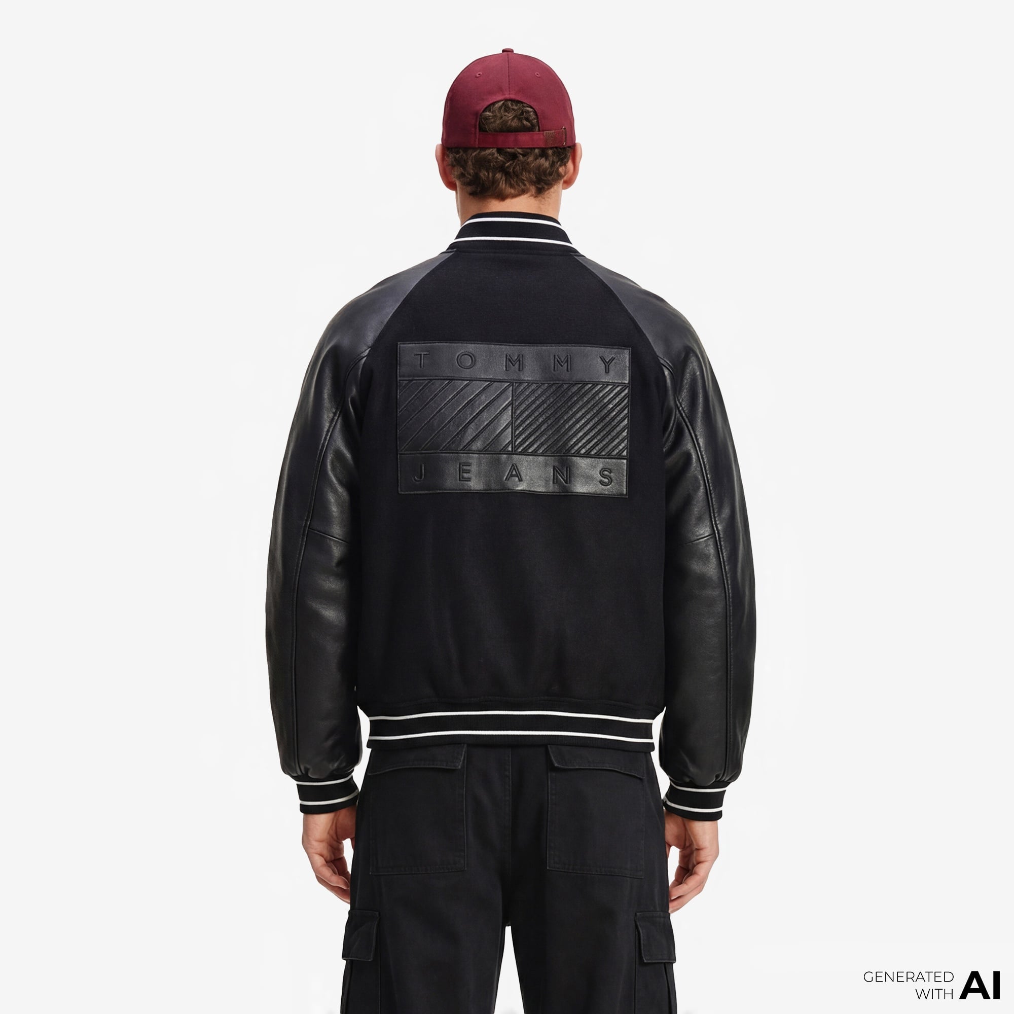 Tommy Hilfiger Varsity Erkek Siyah Ceket