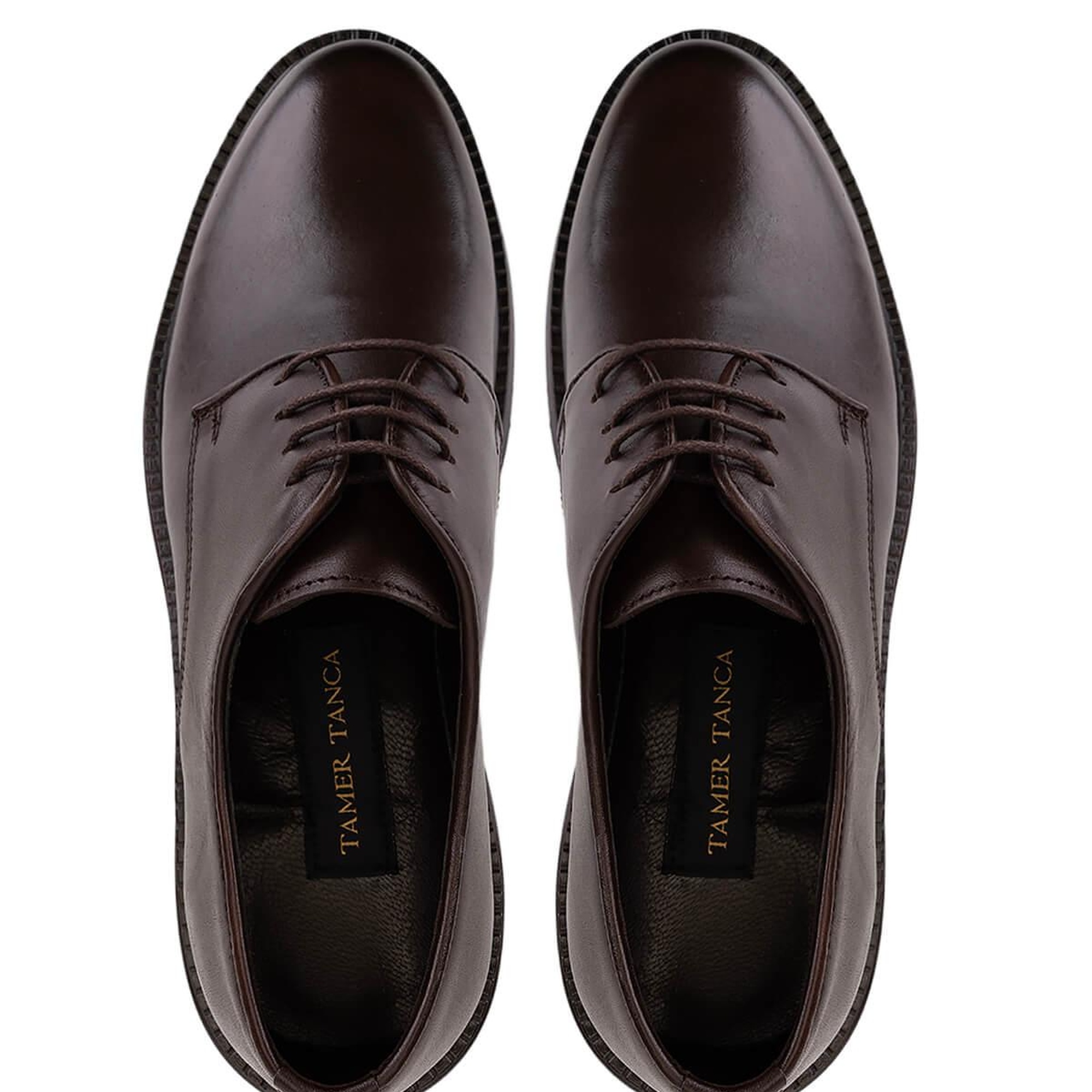 Tamer Tanca Erkek Hakiki Deri Kahverengi Klasik Ayakkabı